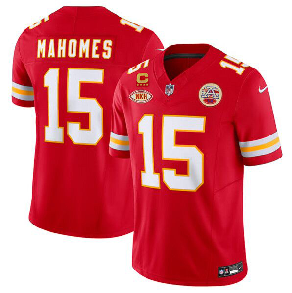Men’s Kansas City Chiefs #15 Patrick Mahomes Red 2024 F.U.S.E. With 